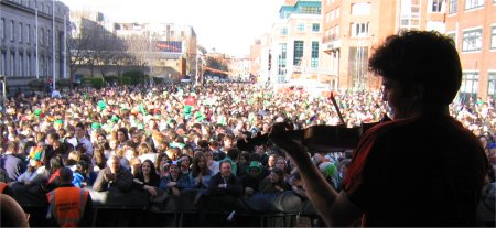 Caoimhin Vallely of North Cregg at The St Patricks Day Festival in Dublin